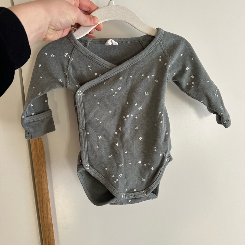 Quincy Mae Long Sleeve Star Onesie